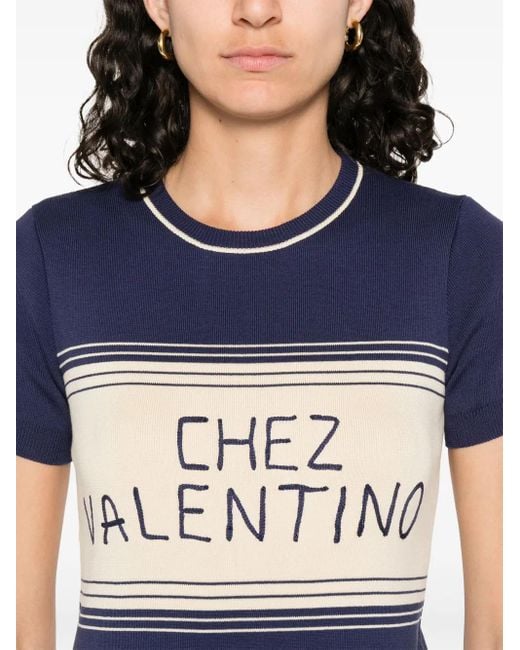 Valentino Garavani Blue Cotton T-Shirt