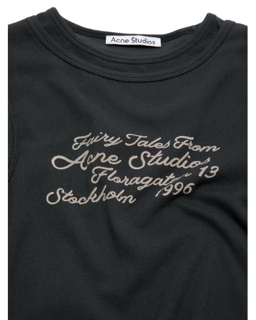Acne エンブロイダリー Tシャツ Black