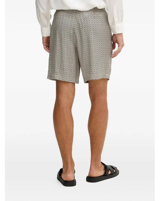 ARMANI EXCHANGE Gray Patterned Elasticated Shorts for men