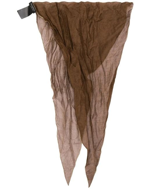 Zegna Brown All-Over Print Scarf for men