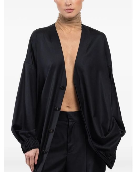 Sa Su Phi Black V-Neck Button Jacket