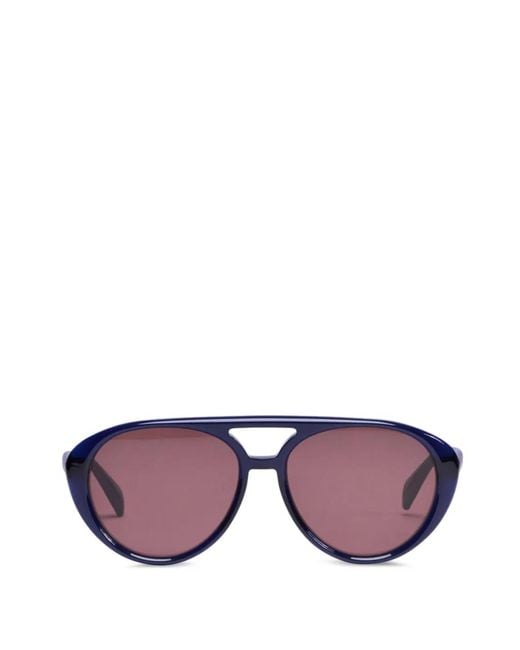 Viktor & Rolf Purple Pilot-Frame Sunglasses