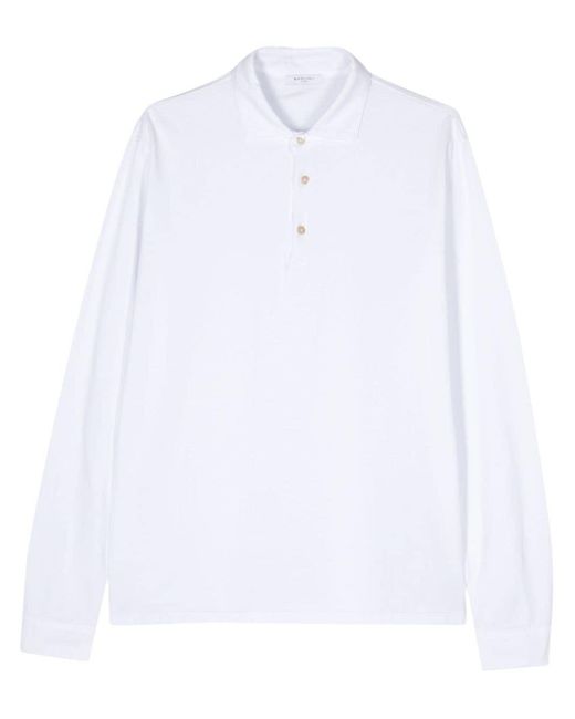 Cotton jersey polo shirt Boglioli pour homme en coloris White