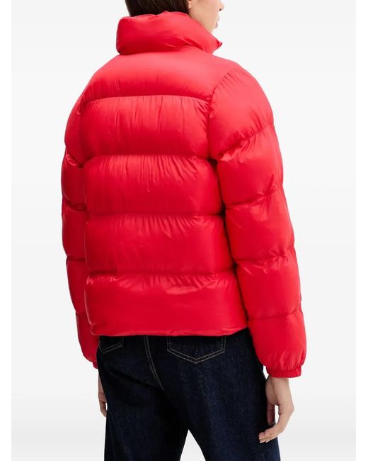 Adidas Red Zip Puffer Jacket