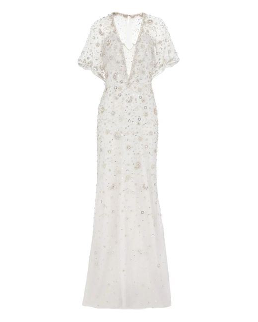 Jenny Packham White Luna Maxikleid