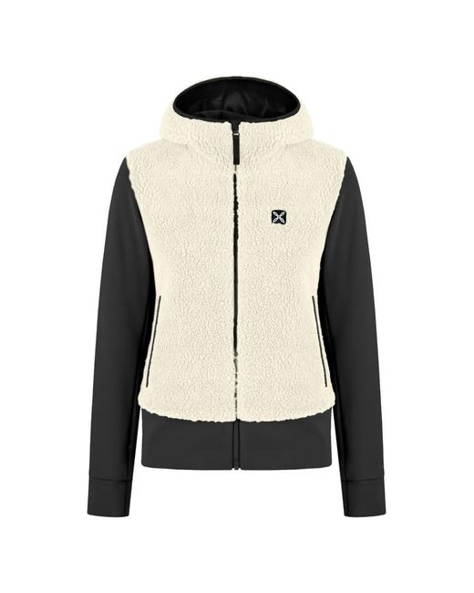 Montura Black Faux-Fleece Panelled Jacket