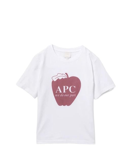 A.P.C. White Pomme T-Shirt