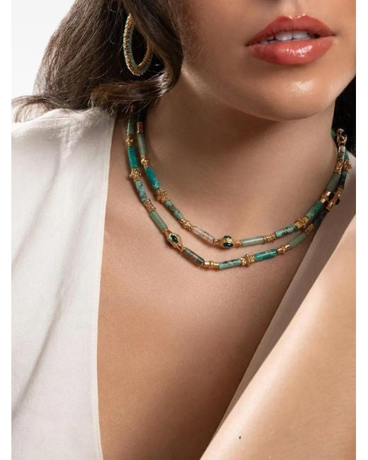 Gas Bijoux Metallic Collier Kali À Œil De Tigre