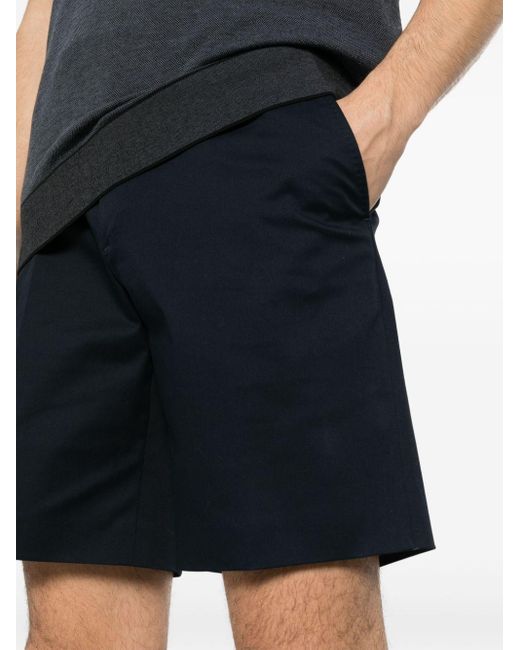 Brioni Blue Mid-rise Tailored Shorts for men