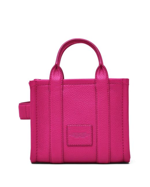 The Mini leather tote bag di Marc Jacobs in Pink