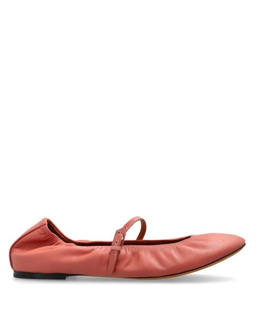 Lanvin Red Flat Shoes