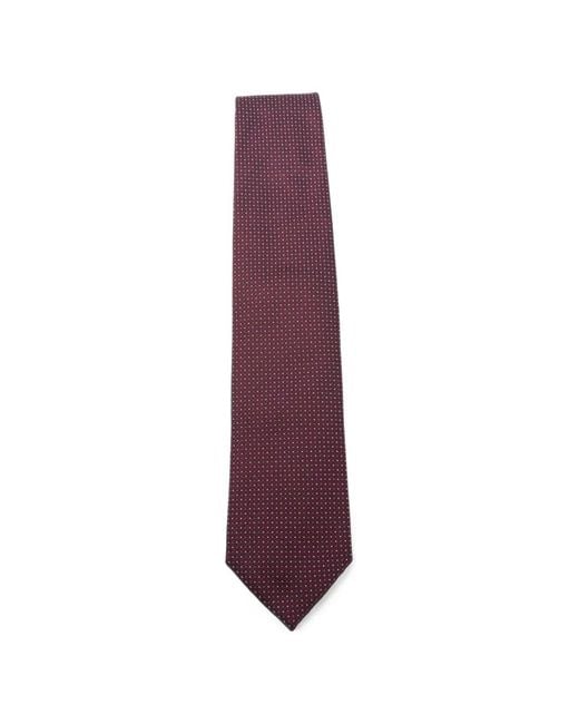 Corneliani Purple Micro-Pattern Silk Tie for men
