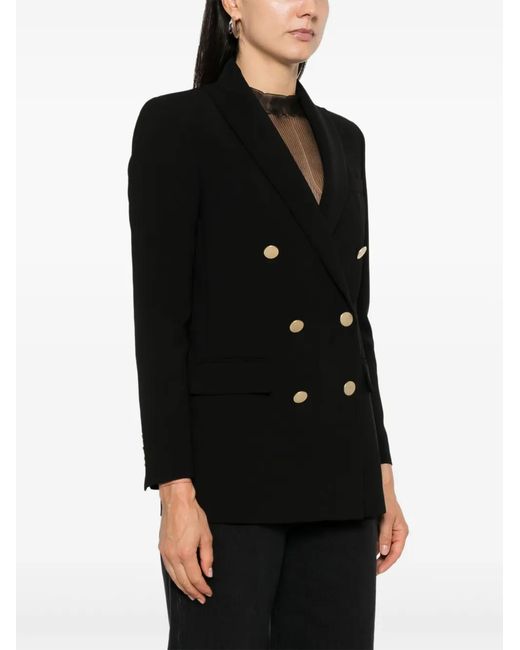 DR. HOPE Black Double-Breasted Blazer
