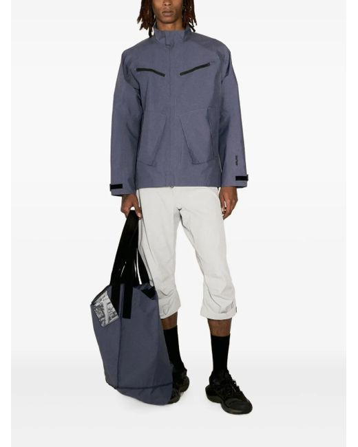 GR10K Blue Logo-Embroidered Jacket for men