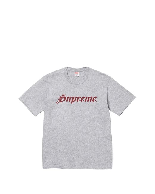 Supreme Gray Speed Logo-Print T-Shirt for men