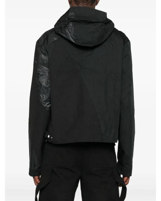 HELIOT EMIL Black Polarize Hooded Windbreaker for men