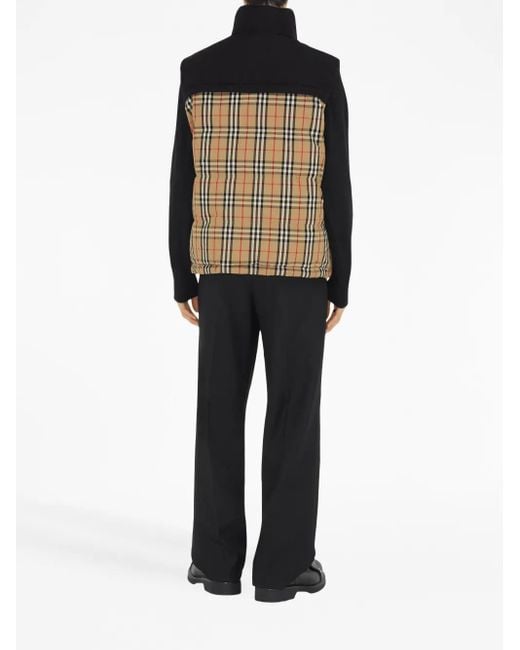 Chaleco De Plumas Check Burberry de hombre de color Brown