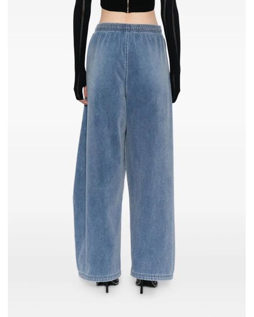 Alexander Wang Blue Hose Mit Logo-Prägung