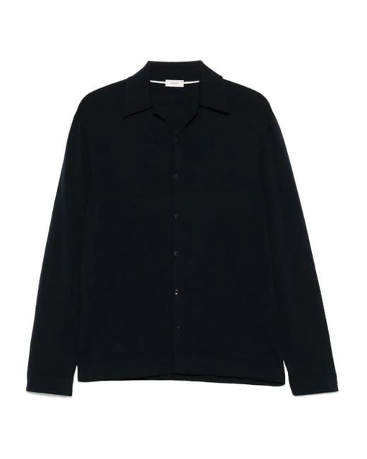 メンズ Agnona シルクブレンド シャツ Black