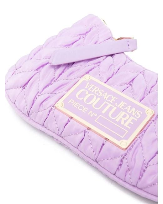 Versace Jeans Couture Purple Matelassé Mini Bag