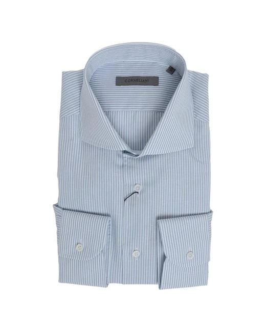 Corneliani Blue Striped Shirt for men