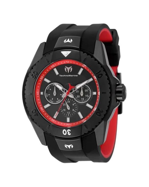 TechnoMarine Black Uf6 48Mm Watch for men