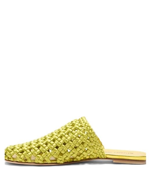 Stuart Weitzman Yellow Mules Marina