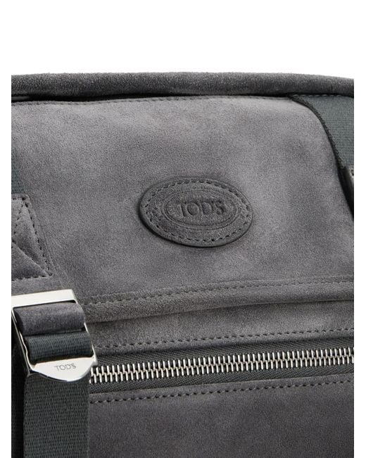Tod's Wildledertasche Mit Schnallenriemen in Gray für Herren