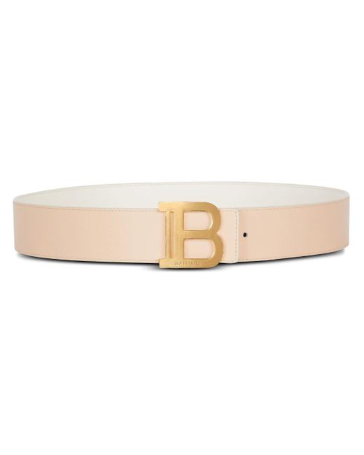 Cinturón B-Belt reversible Balmain de color Natural