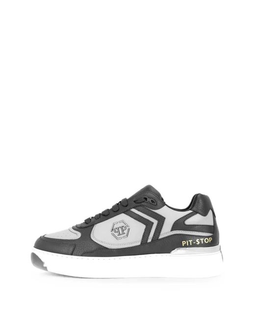 Philipp Plein White Low-Top Pit-$Top Deer Leather