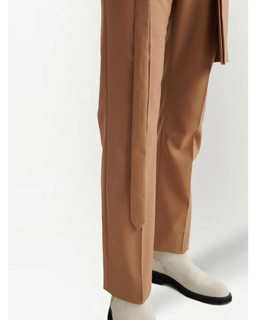 Off-White c/o Virgil Abloh Brown Apron-Detail Tailored Trousers for men
