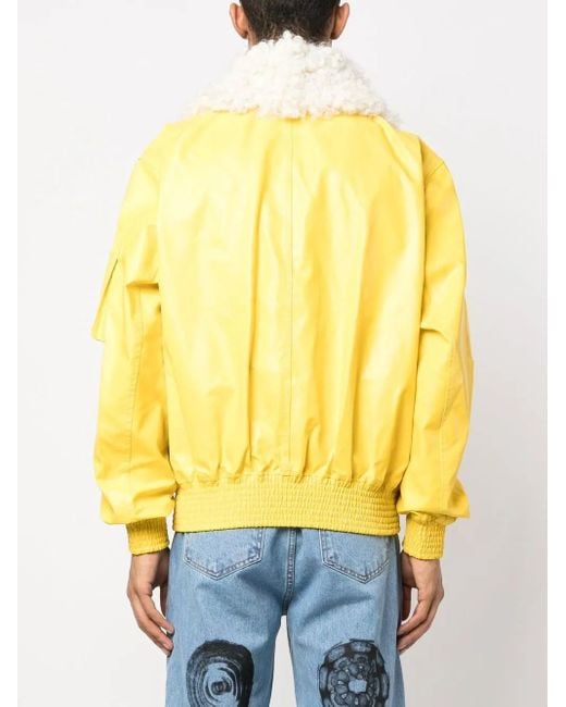 032c Yellow Tempest Bomber Jacket for men