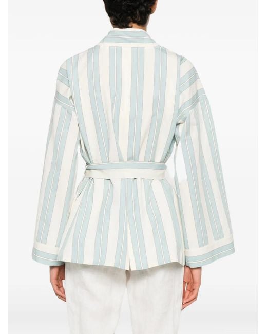 Forte_forte White Veste Rayée