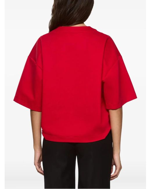Camiseta Charmante con corsé Hamza de color Red
