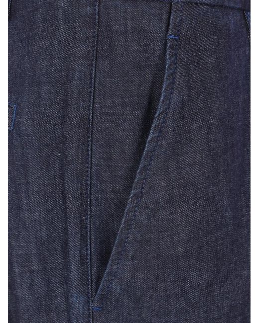 Aspesi Blue Button-Fastening Jeans for men