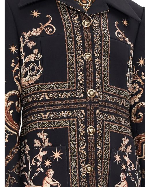Camilla Black Button Front Duomo Dynasty Coat