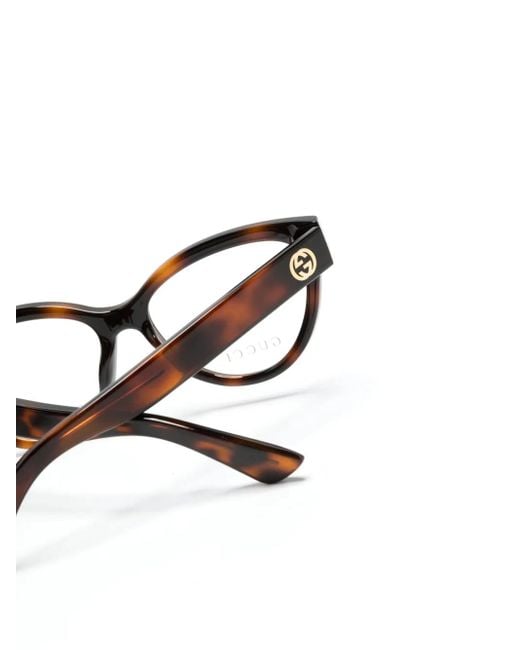 Gucci Brown Cat-Eye Frame Glasses