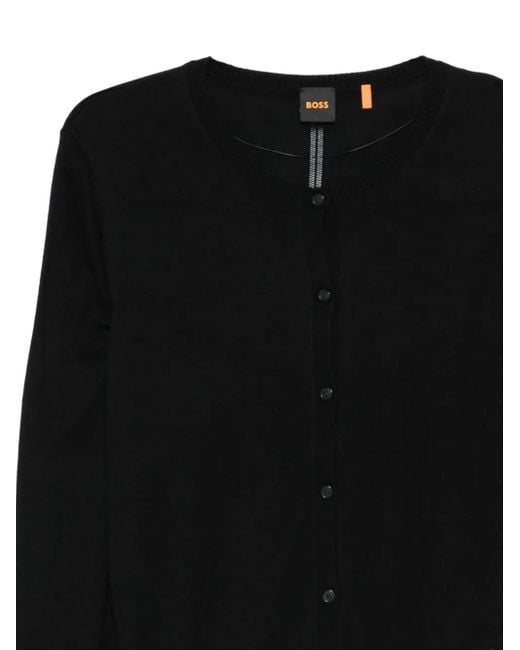 Boss Black Button-Up Cardigan