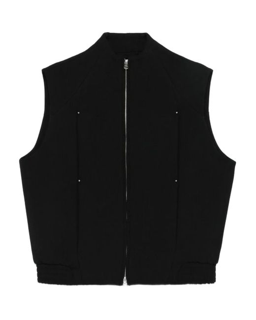J.L-A.L Black Uvas Zip-Front Gilet for men