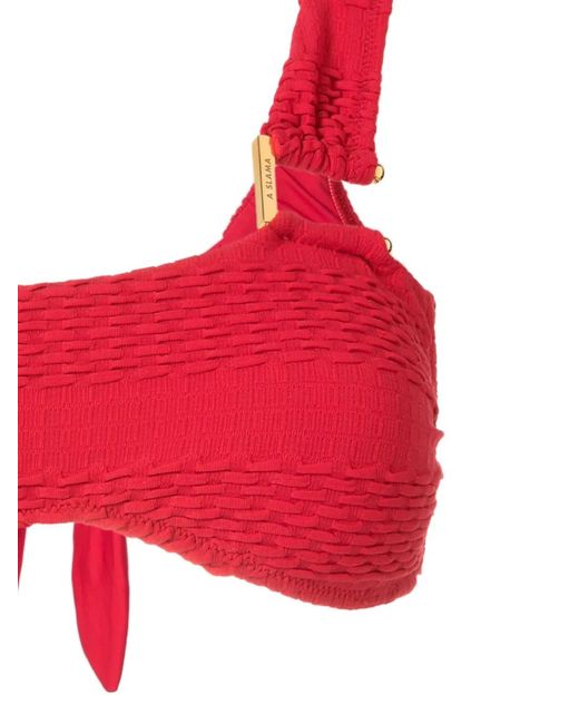 Amir Slama Textured-Finish One-Shoulder Bikini