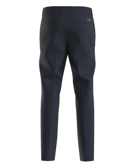 Boss Blue Logo-Patch Trousers for men