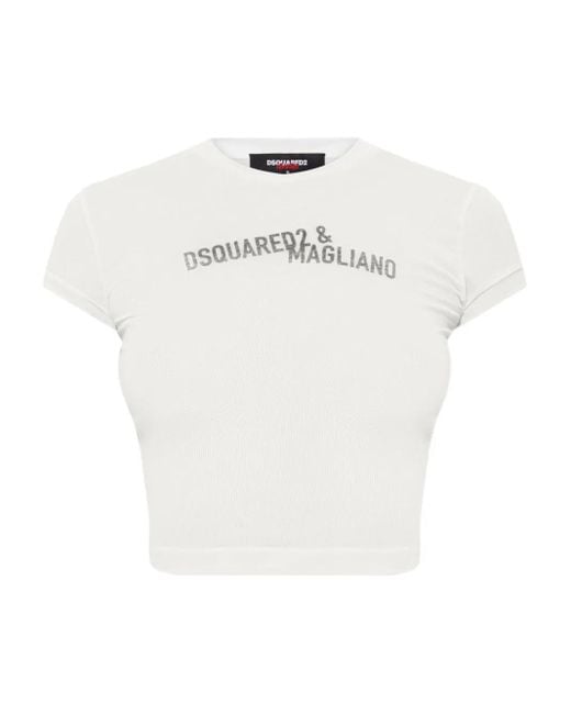 Camiseta con cuello redondo de x Magliano DSquared² de color White
