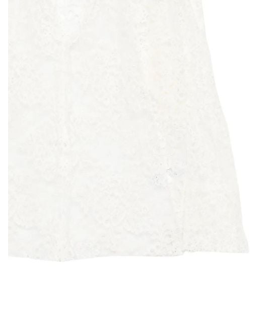 Nude White Lace Blouse