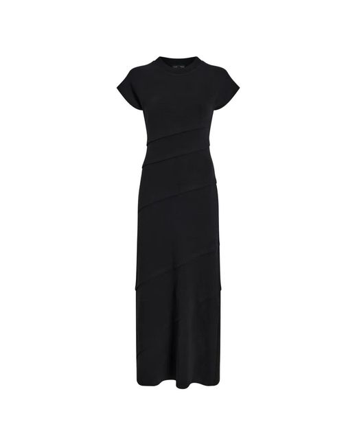 Proenza Schouler Black Hilma Tiered Jersey Midi Dress