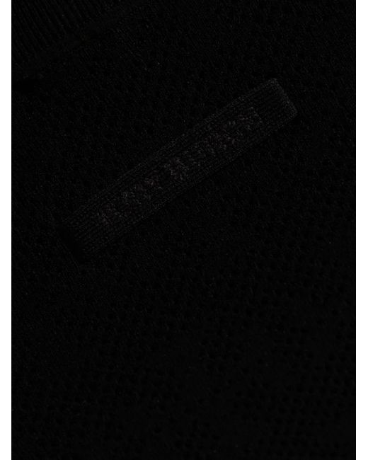 Tory Burch Perforated-knit Top Black