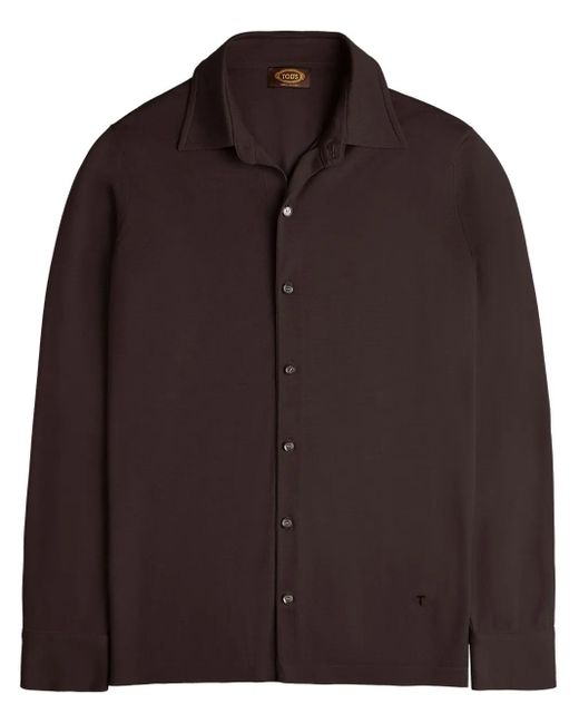 Tod's Gebreid Overhemd in het Brown voor heren