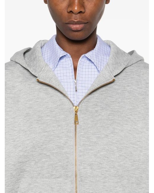 Twinset ジップ フーデッド トップ Gray