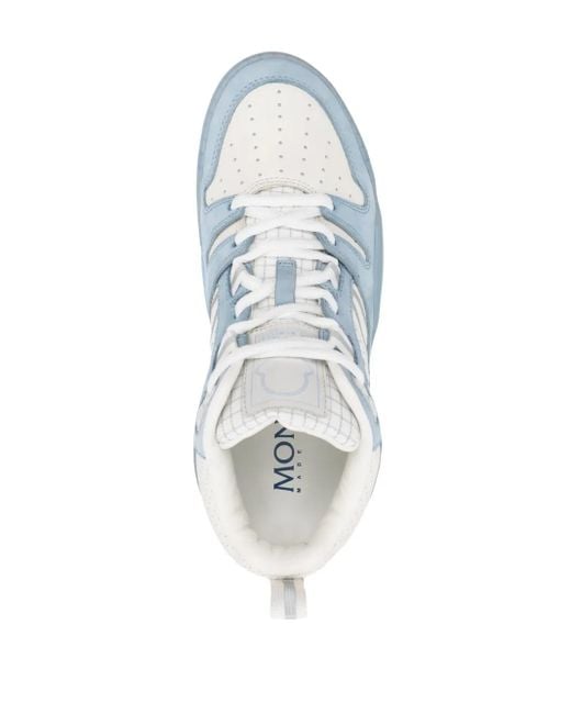 Moncler Blue Hightop Translucent Sole Shoe
