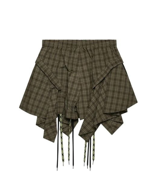 Craig Green Green Checked Drawstring Shorts for men