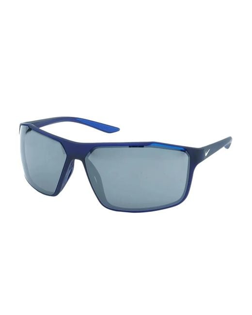 Nike Blue Windstorm Rectangle-Frame Sunglasses